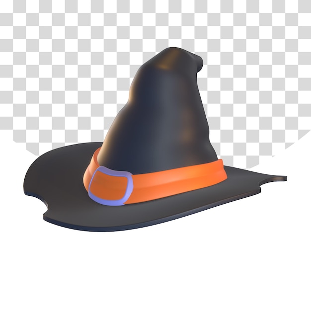 PSD sombrero de bruja para decoración de halloween.