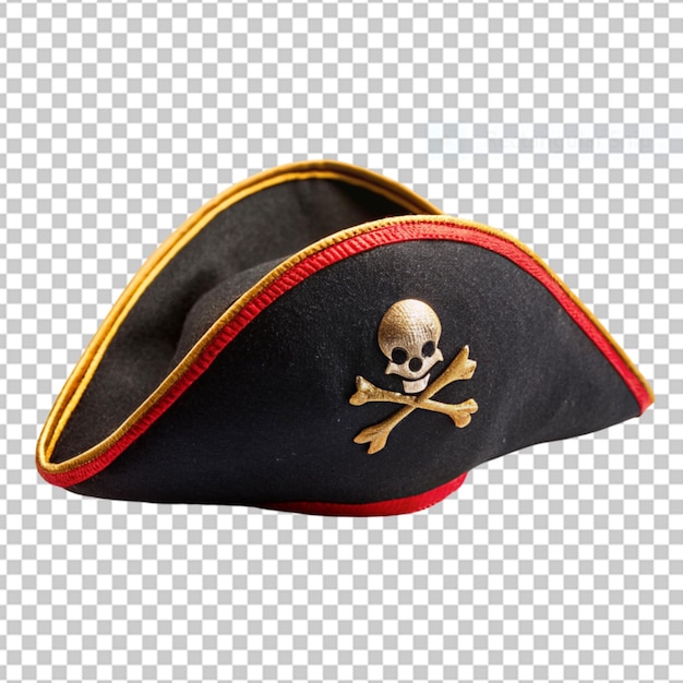 PSD el sombrero del capitán pirata 39 sobre un fondo blanco