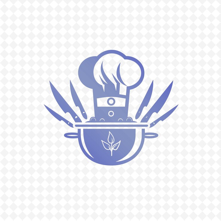 PSD un sombrero de chef azul con un sombrerito de chef en la parte superior