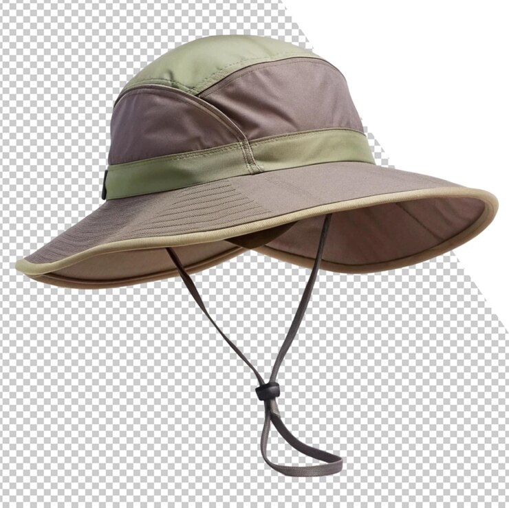 PSD un sombrero con una correa que dice "sombrero" en él