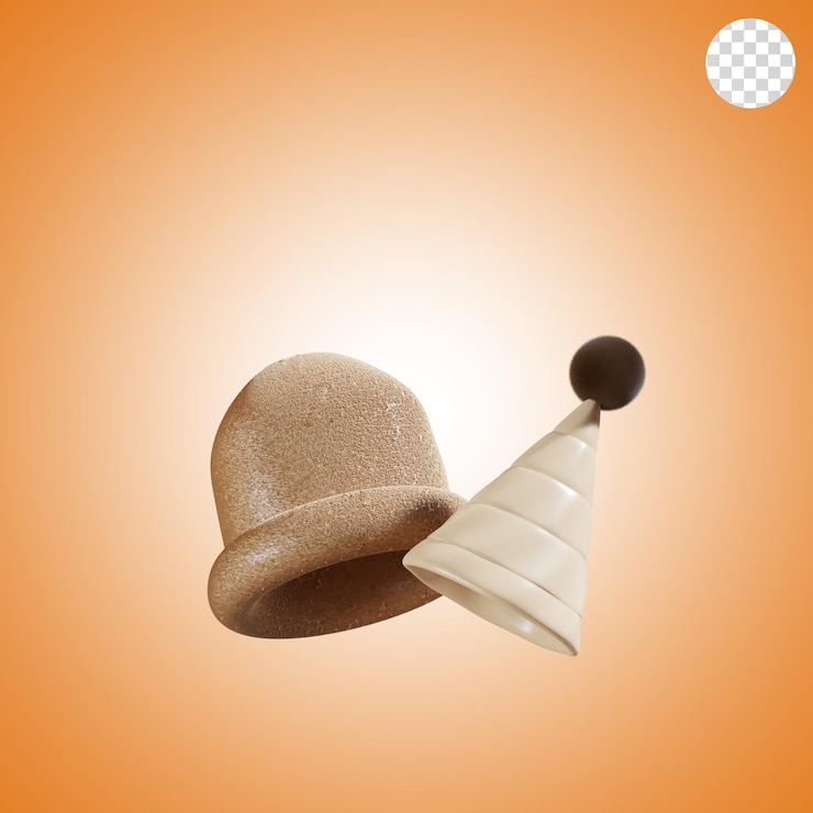 PSD sombrero de cumpleaños con tema de chocolate