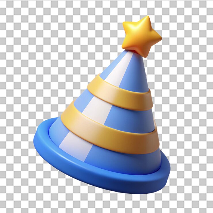 PSD el sombrero de la fiesta 3d icon premium psd