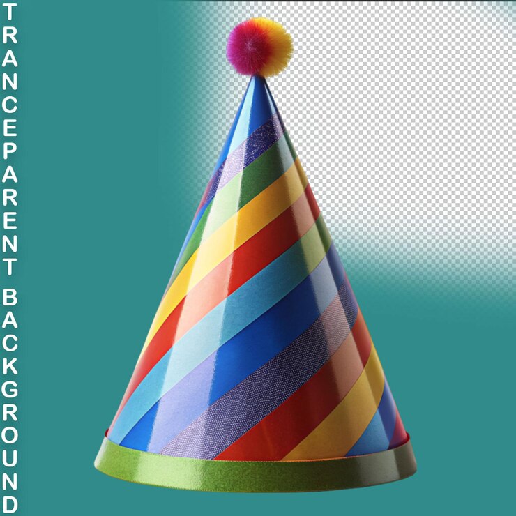 PSD sombrero de fiesta aislado sobre un fondo transparente