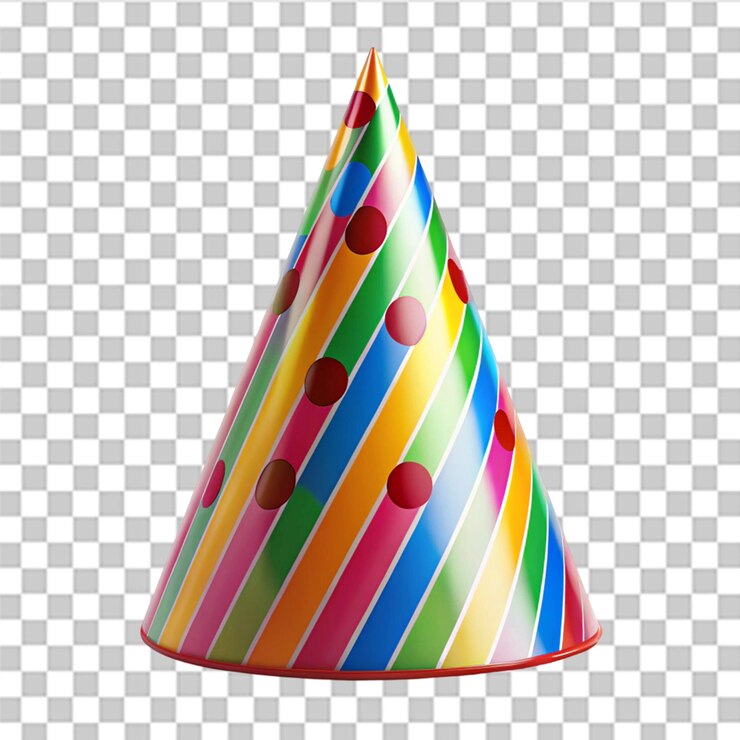 PSD sombrero de fiesta aislado sobre un fondo transparente