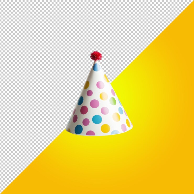 PSD sombrero de fiesta colorido para celebraciones y eventos