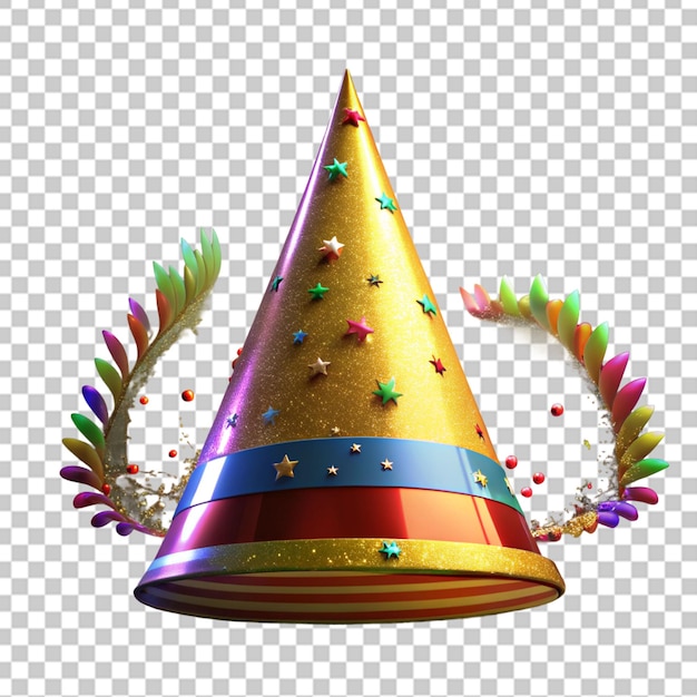 PSD sombrero de fiesta decorado