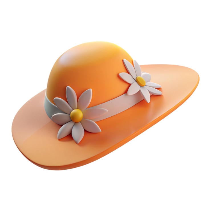 PSD un sombrero con flores en él es hecho por la compañía