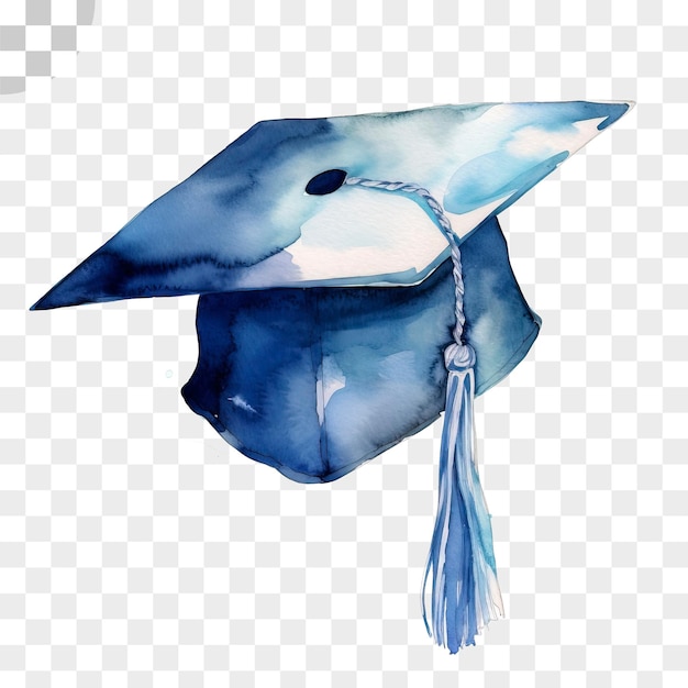 PSD sombrero de graduación transparente en png