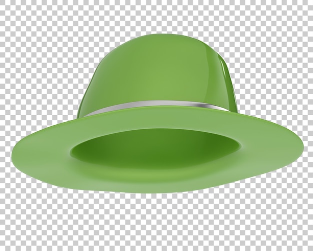 Sombrero en la ilustración de renderizado 3d de fondo transparente