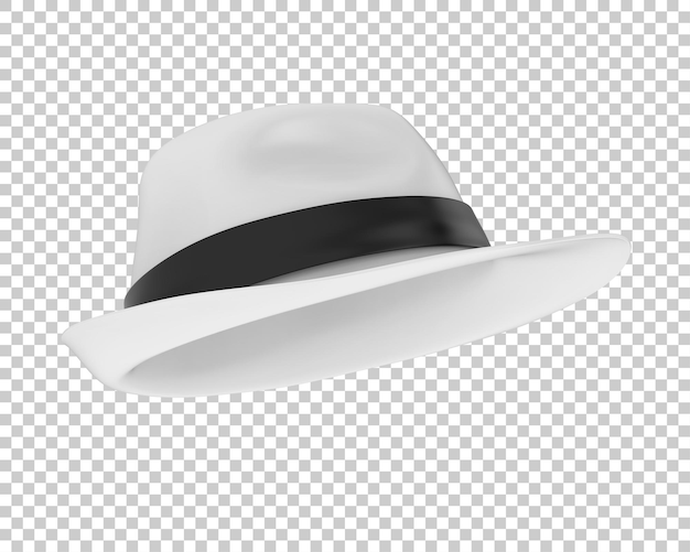 Sombrero en la ilustración de renderizado 3d de fondo transparente
