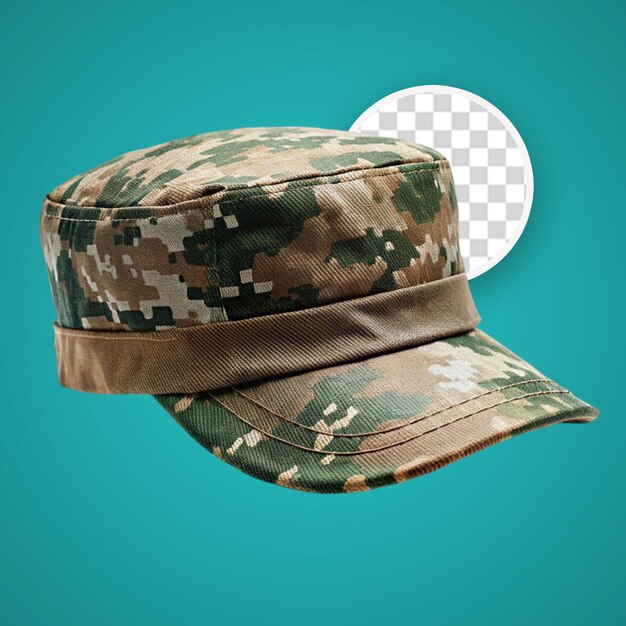 PSD sombrero de lona militar aislado en fondo transparente png