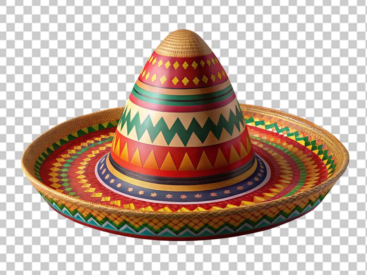 PSD sombrero mexicano de colores