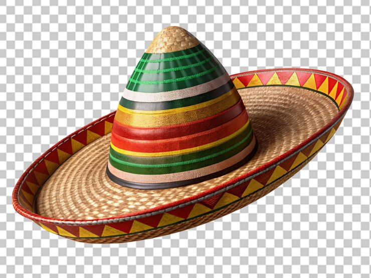 PSD sombrero mexicano de colores