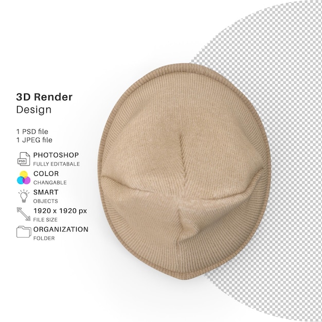 Sombrero de modelado 3D Archivo PSD Sombrero realista 20
