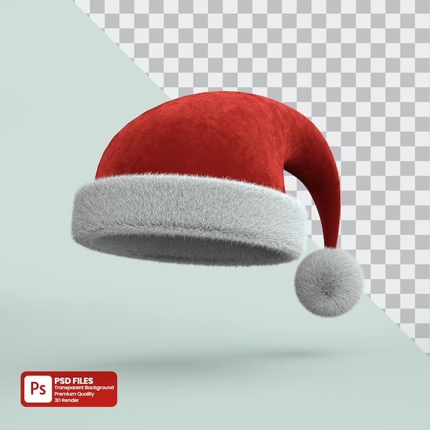 PSD sombrero de navidad 3d