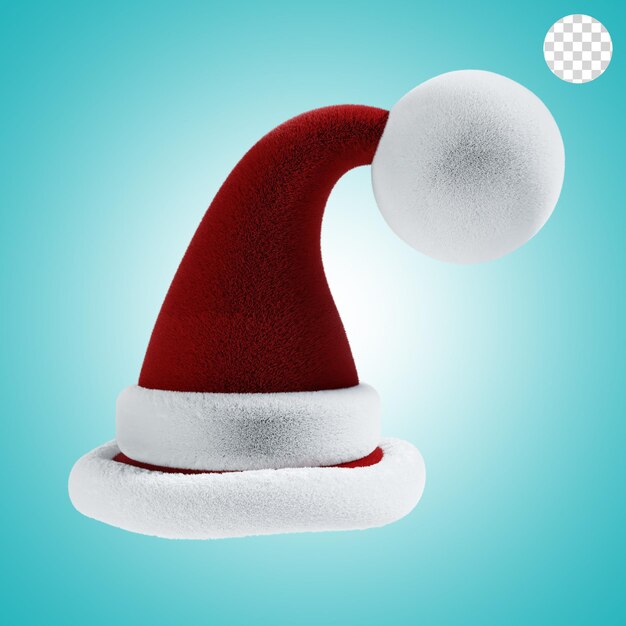 PSD sombrero de navidad ilustración 3d