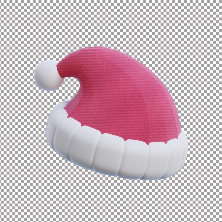 PSD sombrero de nieve archivo renderizado en 3d
