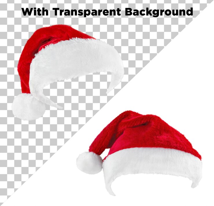 PSD sombrero o gorra de papá noel png psd en fondo transparente