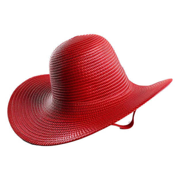 PSD sombrero de paja rojo de verano para mujeres