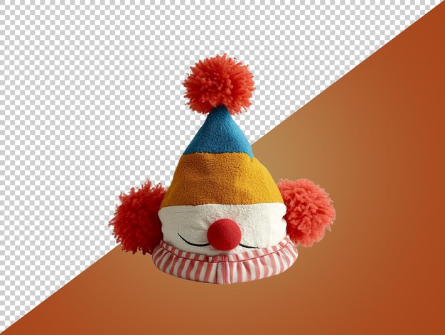 PSD sombrero de payaso con fondo transparente