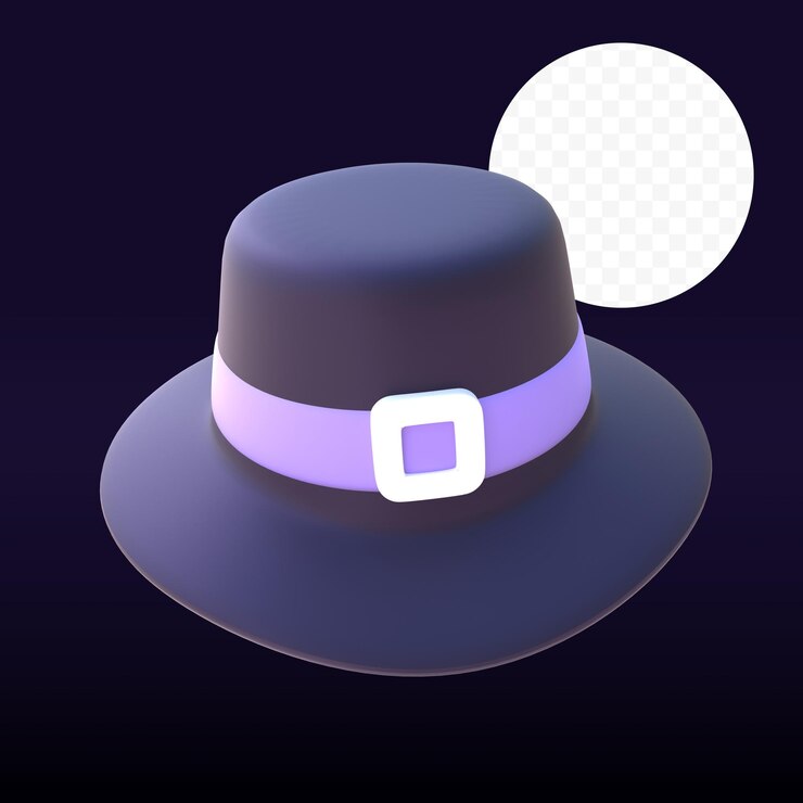 PSD sombrero de peregrino imagen renderizada en 3d