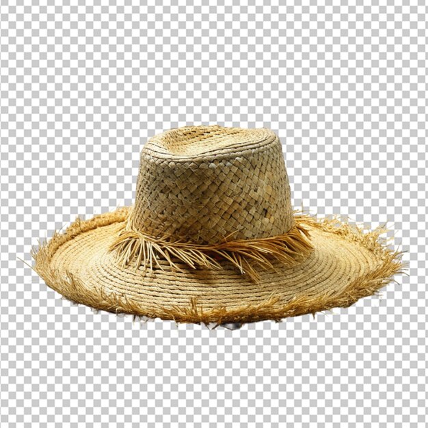 PSD sombrero de playa sobre un fondo transparente