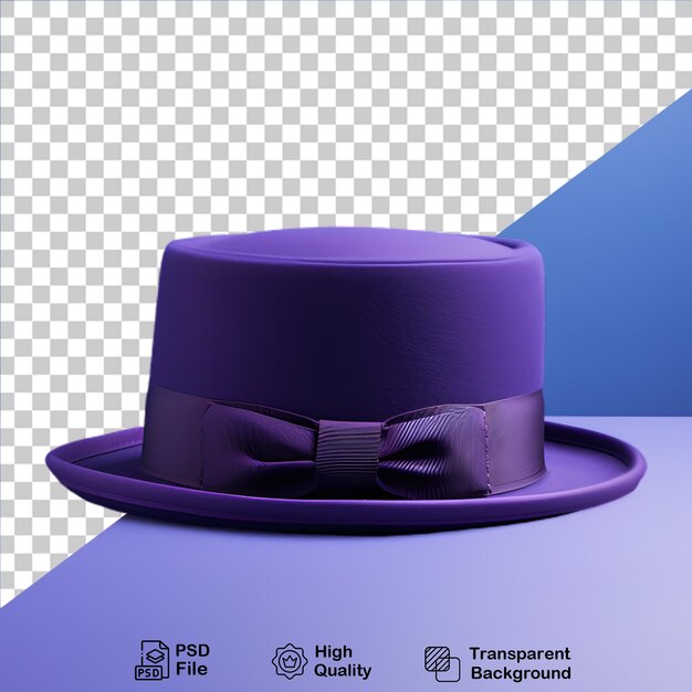 Sombrero púrpura aislado en un archivo png de fondo transparente