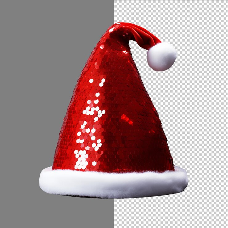 PSD sombrero rojo de navidad aislado en fondo transparente png psd