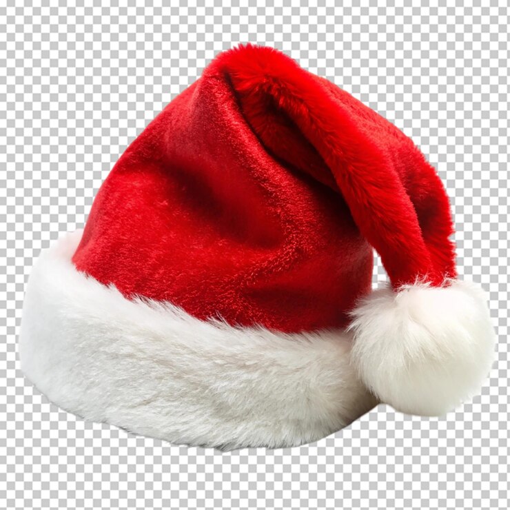 PSD un sombrero rojo de papá noel