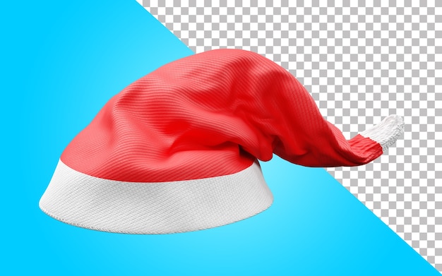 PSD sombrero rojo de santa navidad 3d