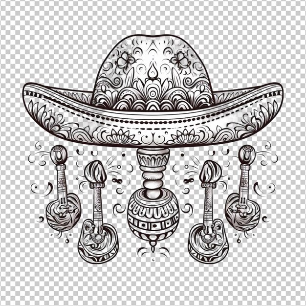 PSD sombrero y sombrero png