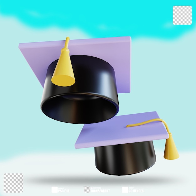 Sombrero de toga de ilustración 3d 2