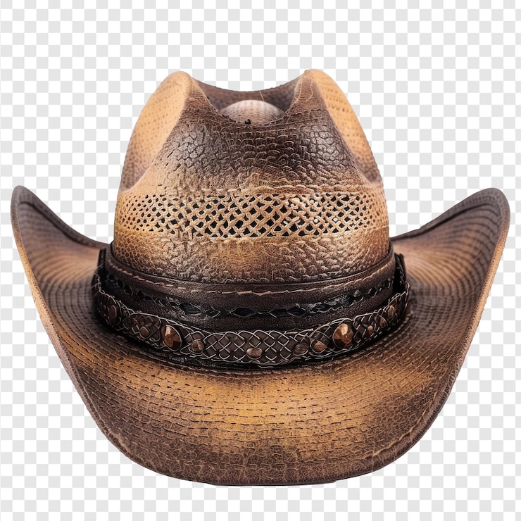 PSD sombrero de vaquero aislado en fondo transparente