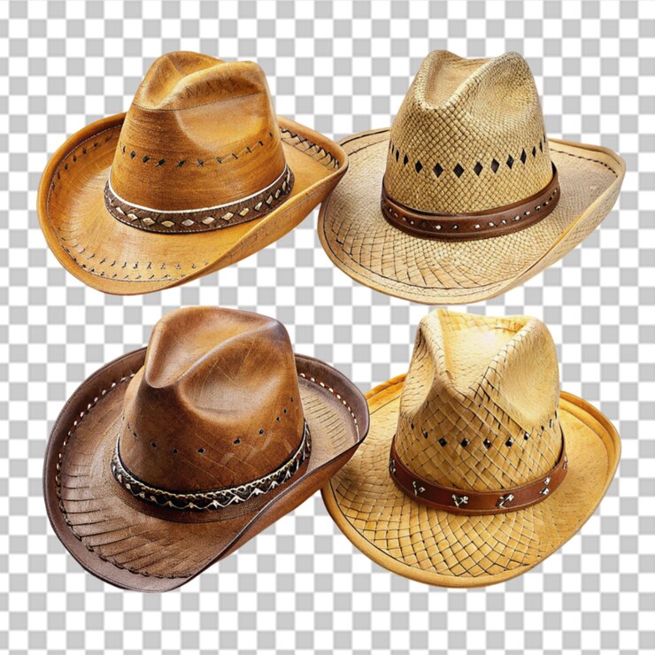 PSD un sombrero de vaquero marrón