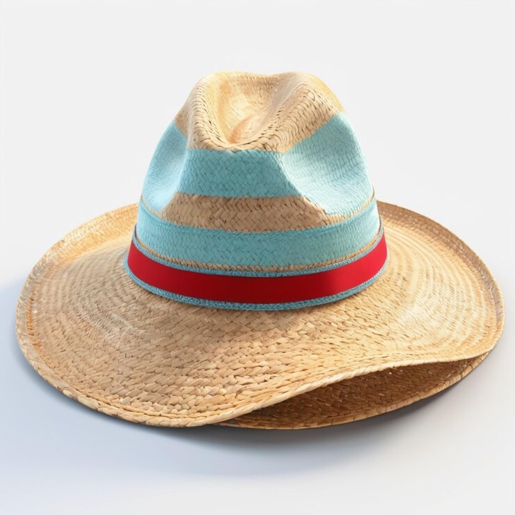 PSD sombrero de verano psd sobre un fondo blanco