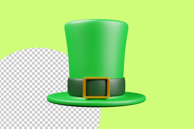 El sombrero verde de estilo de dibujos animados de Patricks