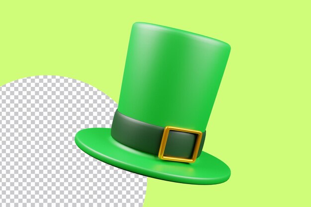 El sombrero verde de estilo de dibujos animados de Patricks