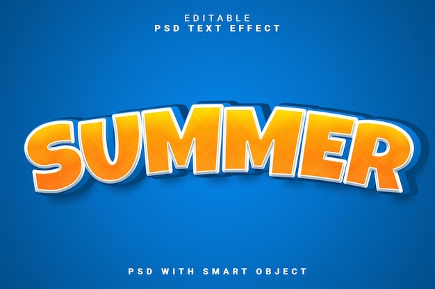 Sommer 3D-Texteffekt