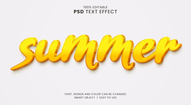 Sommer editierbarer 3D-Textstileffekt