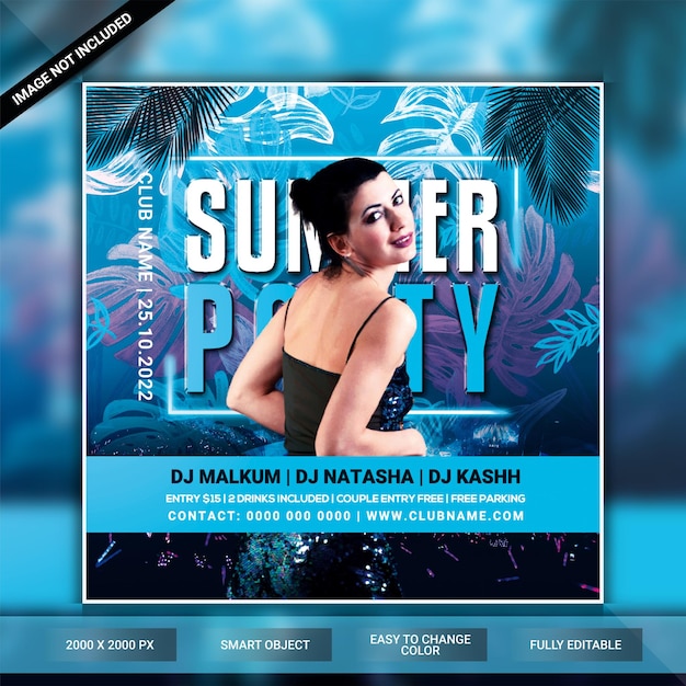 Sommer-party-flyer-vorlage