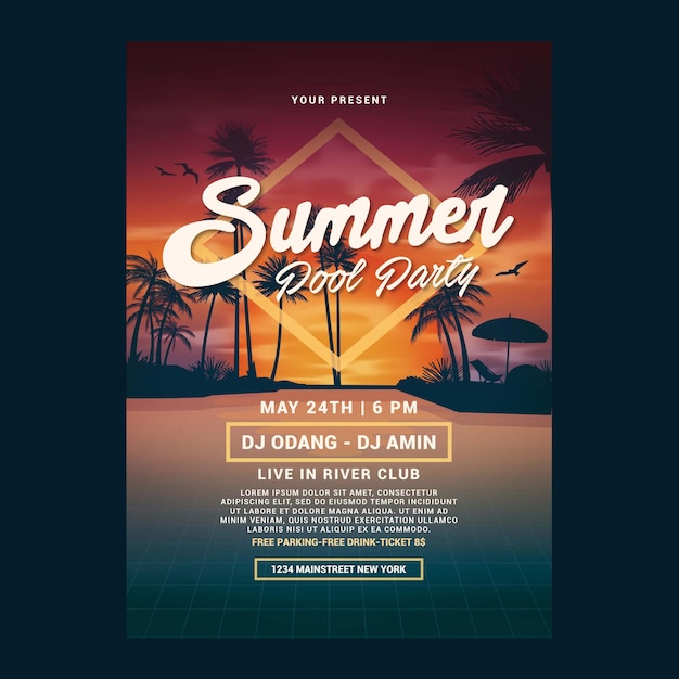 Sommer-Poolparty