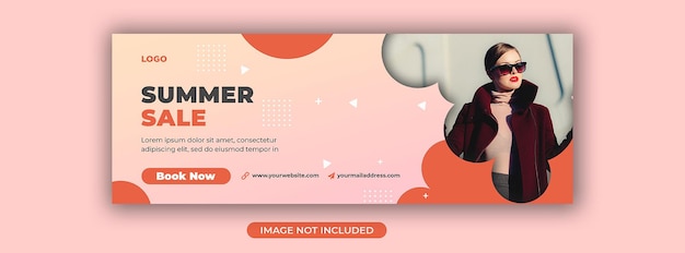 PSD sommer sale facebook-cover-vorlagendesign