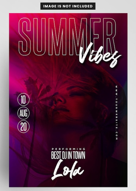 PSD sommer-vibe-party-nacht-event-instagram-banner-flyer-design