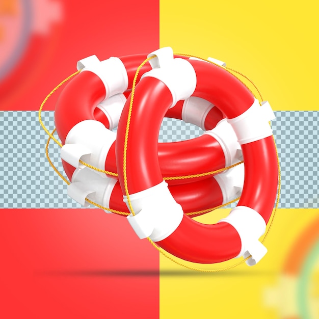 Sommerelemente in 3D-Rendering