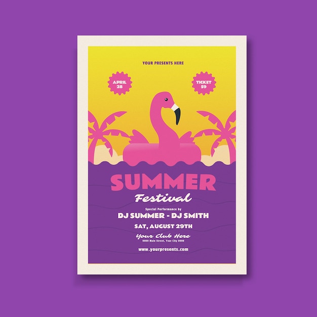 PSD sommerfest-flyer