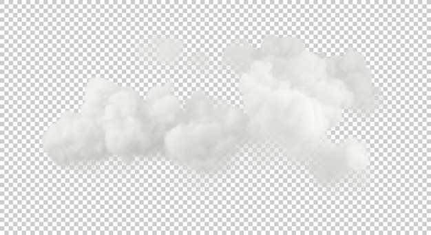 Sommerwolken Wetter Cloudscape Formen schneiden Hintergründe 3D-Illustration