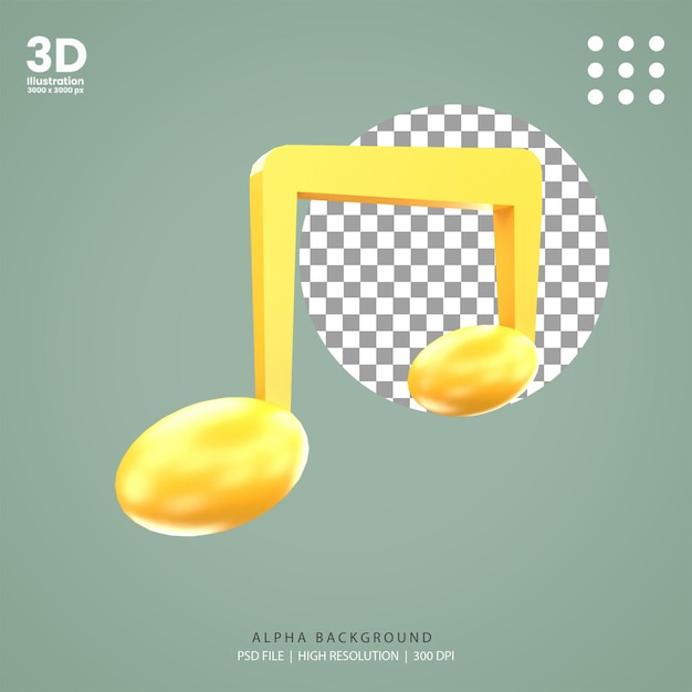 Son De Rendu 3d Sur L'illustration