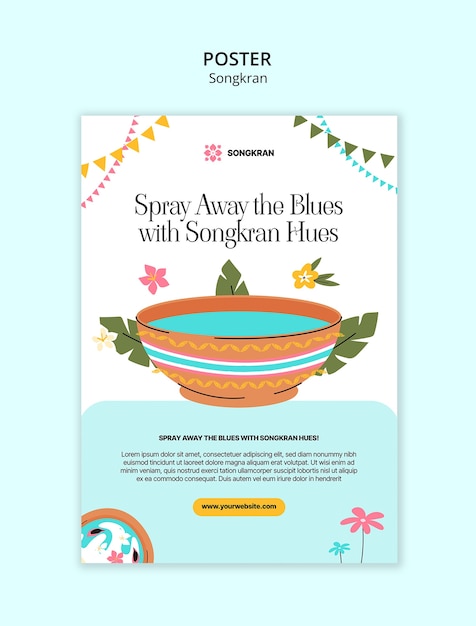 PSD songkran-vorlagen-design