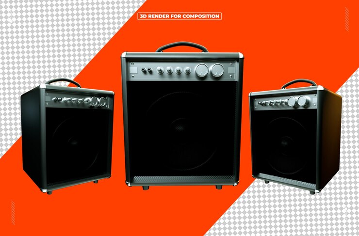 PSD sonido de caja de objeto de procesamiento 3d