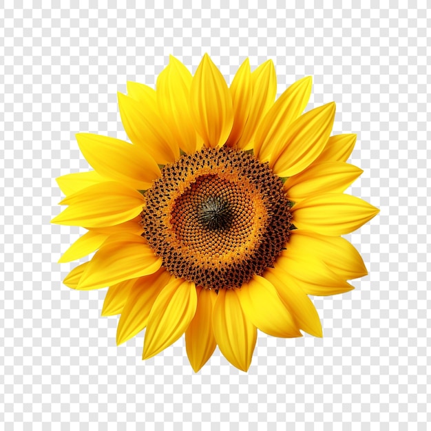 Sonnenblume isoliert auf transparentem hintergrund